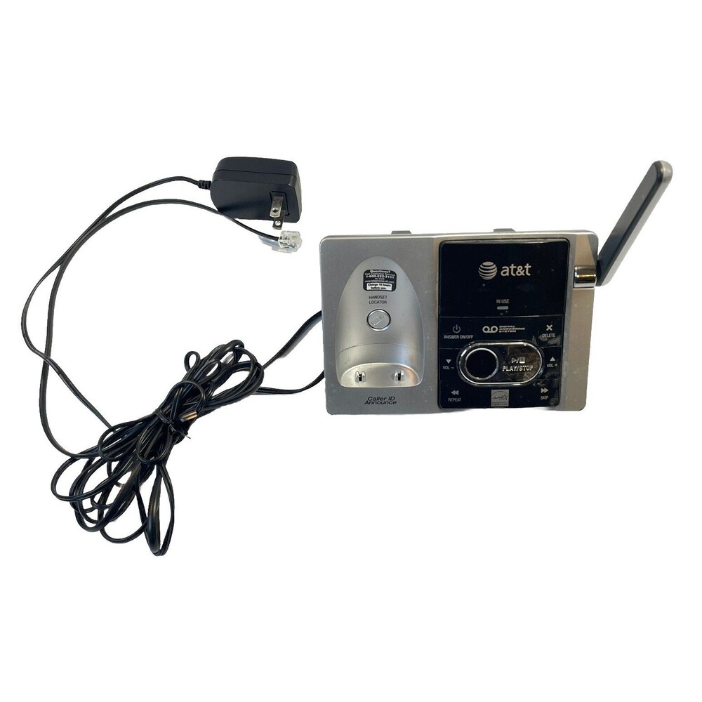 AT&T Cordless Telephone Phone Base Answering Machine Audible Caller ID CL82353